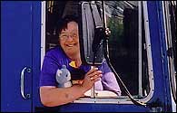 Dot in the driver's seat