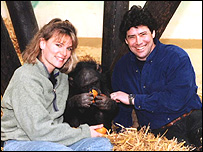 Jim and Alison Cronin at Monkey World