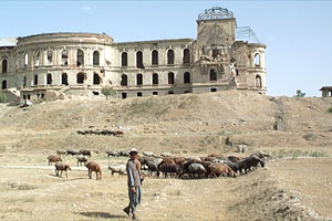 The bombed out remains of the King of Afghanistan's palace