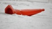 Cone stuck in the pond by the IMAX, 8 January 2010