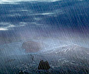 CGI of the Royal Charter in the hurricane