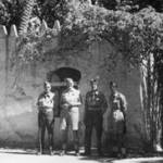 George, Len, Charlie and 'Met' - in the Garden of Allah.