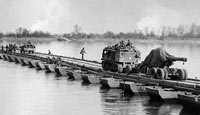 US infantry crossing the Rhine