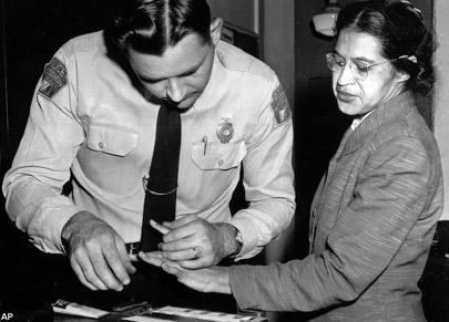 Rosa Parks fingerprinted