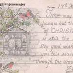 Christmas Card sent home to parents.