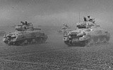 8th Army Shermans at speed after El Alamein