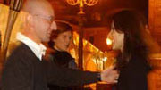 Meeting in a bar