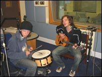 Andy and Rob from Stone from Delph playing live 