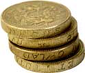 One pound coins