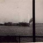 View from Thruster: Anzio, January 1944, near misses on LST.