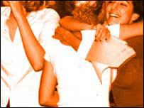Students celebrating exam results