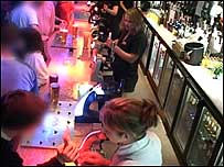 Drinkers in bar