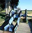 Photograph showing a cannon aimed over Yorktown battlefield, Virginia, USA