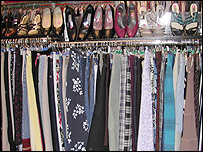 clothes on rail 