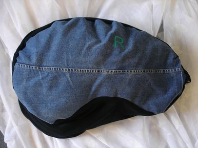 Childrens denim bean bag