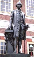 Photograph showing a statue of George Washington