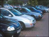 Cars in a carpark