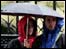 People under an umbrella