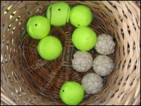 Real tennis balls