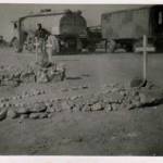 Graves by the road side on the way up of two drivers R.A.S.C. killed when their Gharry received a direct hit near El Adem