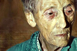 Portrait by Charolotte Harris of her 83-year old grandmother, Doris Davis.