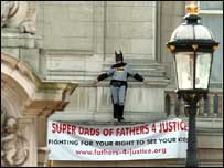 Batman dad on Buckingham Palace (Image: PA)