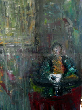 solitary man in cafe