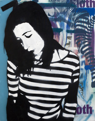 Girl in striped jumper