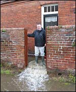 Helpless to stop the flood water