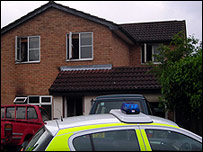 The scene of the fire