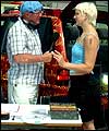 Pic: Roy Waller interviews kate.
