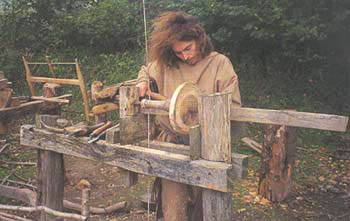 A pole lathe