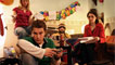 Big Font. Large Spacing actors, from left to right: Amy Morgan (Sarah), James Kristian (Tom), Gareth Aldon (Steve) and Kimberley Wintle (Debbie).