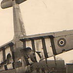 A plane making a nose-dive at North Weald
