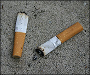 Cigarette butts