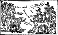 Illustration showing the Roundheads and Cavaliers