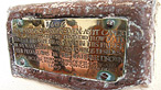 A plaque commemorating the 1607 flood