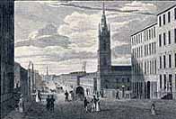 Black and white illustration showing Buchanan Street
