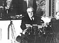 Photograph showing President Roosevelt