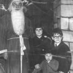 Freddie Knightley with Patricia, Edward and Ann Staveley at a 'Tenko' c. 1950