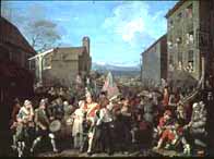 An oil painting by William Hogarth