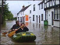 Some streets were only passable by boat
