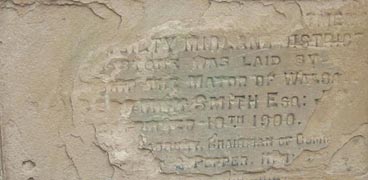 Dedication stone