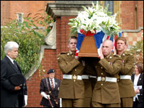 Jason Williams' coffin