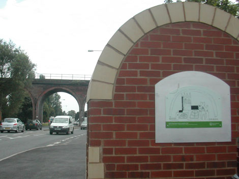 Part of the Hylton Road flood barrier