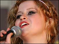 The Kabeedies' Katie Allard at Glastonbury.