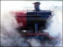 A steam train