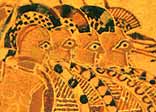 A detail from the Chigi Vase from the Museo di Villa Giulia in Rome