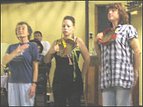 The Park Players rehearse Allo Allo