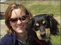 Clare with her own dog Drago